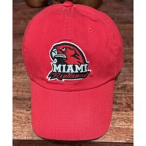 Miami RedHawks NCAA Collegiate Red Relaxed Fit Hat Adjustable Cap